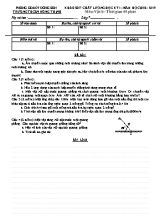 Đề khảo sát chất lượng học kỳ I môn Vật lý Lớp 7 - Năm học 2018-2019 - Trường THCS Đông Thịnh (Có đáp án)